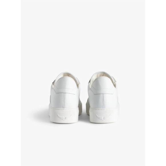 NEW ZADIG & VOLTAIRE women's la flash chunky sneaker in blanc - Picture 4 of 6